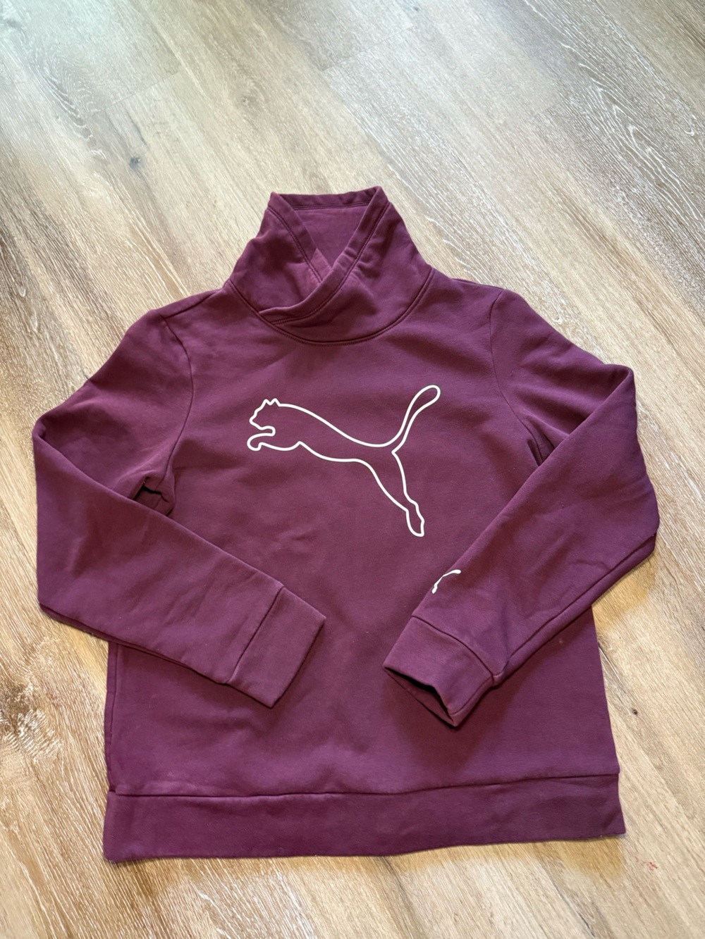 Puma Women’s Maroon Sweatshirt with Cowl Neck Size Large